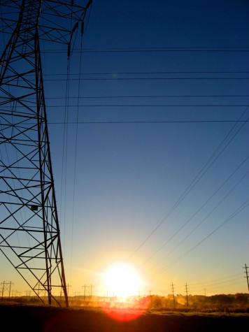 The Muskegon Causeway power lines appear to be tapping into solar power