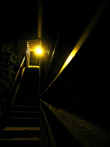 The side stairway at Su Tienda Mexicana in Muskegon on May 29. 2008