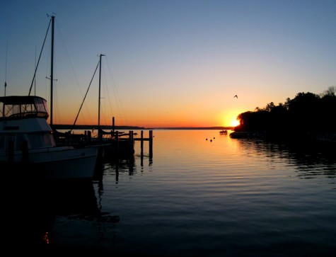 The sunrise as seen from the White Lake Yacht Club on May 25, 2008