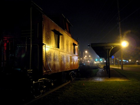 Behind the train depot in downtown Muskegon on Christmas morning in 2006