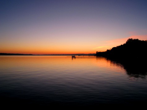 Looking east along the shore of White Lake on the morning of June 7, 2008