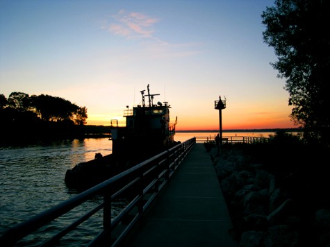 Dredging ship, Carol Ann in White Lake Channel, August 16, 2008