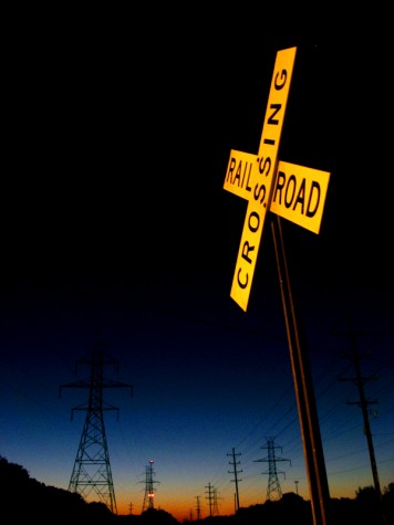 From a walk east along the train and power line break between Laketon and Sherman, this photo was taken near the intersection with Roberts Street