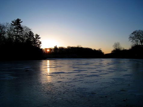 In spite of the cold, the beautiful sunrise lighting up the ice made the trip well worth making.