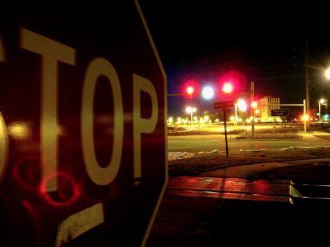 An early morning at the Seaway crossing near the GVSU energy center in downtown Muskegon.