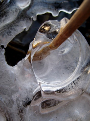 An ice formation on the Muskegon River