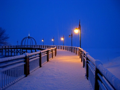 Heritage Landing bridge, February 24, 2010