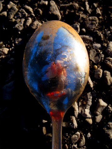 Muskegon parking lot spoon, March 17, 2010