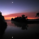 The Muskegon River on the morning of August 26, 2011