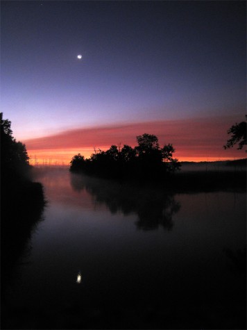 The Muskegon River on the morning of August 26, 2011