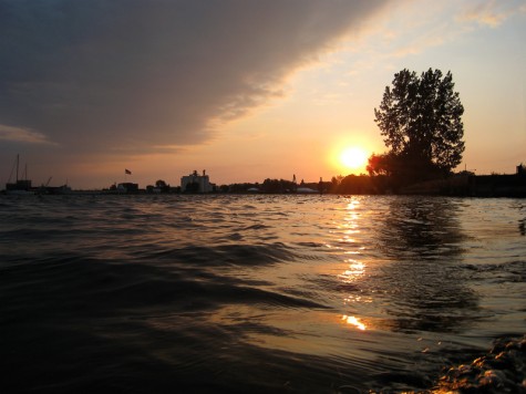 Sunrise over Muskegon Lake on September 13, 2011