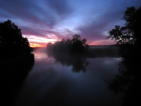 Muskegon River sunrise, September 16, 2011