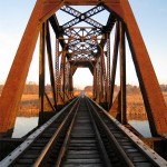 Muskegon River railroad bridge, November 5, 2011