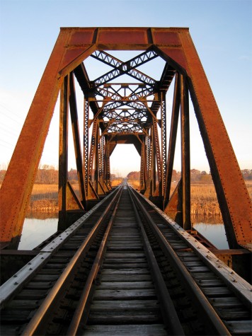 Muskegon River railroad bridge, November 5, 2011