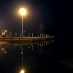 Boat launch in downtown Muskegon Michigan on January 12, 2012