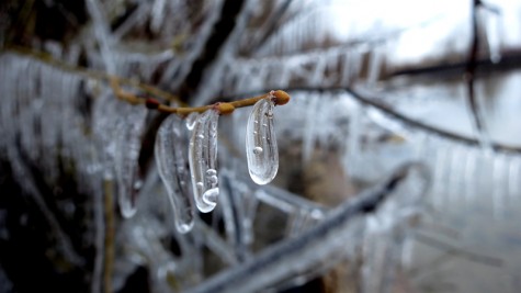 Ice along Muskegon Lake on February 28, 2012