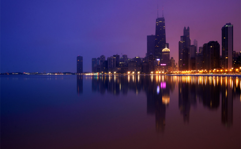 Chicago shoreline, February 8, 2015